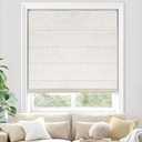 UNISHADES 100% Blackout Cordless Roman Shades for Indoor Windows & French Doors, 26 3/4" W 60" H - Blackout - Beige