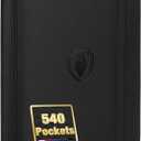 Premium 9 Pocket Card Binder for 540 Cards, Fabmaker PU Cover Trading Card Binder, Sturdy Card Collection Album, Sleek Card Holder Folders for Game Cards & Sports Cards, 540 Pockets, Black