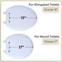 Soft Standard Vinyl Toilet Seat, White, 17 in