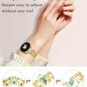 Wearlizer Metal Band Compatible with Samsung Galaxy Watch 7 6 5 4 FE Active 2 40mm 44mm/Watch 6 4 Classic 43mm 47mm 42mm 46mm/Watch 5 Pro 45mm Bands, 20mm Dressy Stainless Steel Chain Strap Women