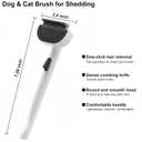 Dog Cat Brush Shedding Self-Cleaning Dematting Comb Undercoat Rake