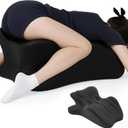 Multifunctional Pillow, Featuring Breathable Memory Foam Waist Support, Large Size with high Resilience, Provides Comprehensive Support (Black)