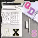 156 Pieces Chenille Letter Patches Self Adhesive Letter Patches 6 Set A-Z Stony Clover Patches Preppy Patches Varsity Chenille Letters for DIY Phone Bags Backpacks Hats (Purple Multi)
