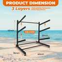 Wemily Freestanding Kayak Storage Rack – Vertical 3 -Tier Organizer for Kayaks, Canoes & Paddleboards, Heavy-Duty Indoor/ Outdoor Stand with Protective Foam Padding