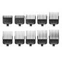 Oneisall 676 10Pcs Attachment Guide Comb Guards, Only Fits Dog Clippers-ASIN: B09QFRN3D5 (Model: RFC-676), 1.5mm/3/mm/4.5mm/6mm/10mm/13mm/16mm/19mm/22mm/25mm Cut Length, Black