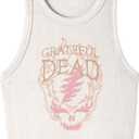Grateful Dead Unisex-Adult Grateful Dead Flaming Steal Your Face Tank Top (Large, White)