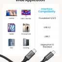 Silkland 80Gbps USB 4 Cable for Thunderbolt 5 Cable 6.6FT/2M, 120Gbps Bandwidth for 16K/Dual 8K, 240W Fast Charging, USB C Monitor Cable Compatible Thunderbolt 4/5,SSD,Monitor,MacBook M4 Pro,Dock