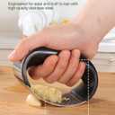 Vantic Garlic Press Rocker - Stainless Steel Garlic Crusher, Mincer and Chopper with Peeler & Scraper, Easy Kitchen Gadget for Effortless Smashing