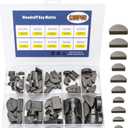 120pcs Woodruff Key Assortment Kit, 10 Popular Sizes of Half Moon Keys, Keyway and Key Stock Set, Semicircle Shaft Crank Keys for Flywheel Applications