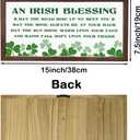 St. Patrick's Day Wood Decor, Irish Blessing Decors, Decorative Wooden Signs and Plaques, Farmhouse Artwork for Home Office Decor, Irish Blessing Gift, Housewarming Gift, 15×7.5×0.3 inches