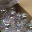 Wettarn 50 Pcs 3.15'' Clear Christmas Iridescent Ornaments Balls Transparent DIY Shatterproof Hanging Christmas Rainbow Ornaments Decorations Xmas Tree Wreath Holiday Party