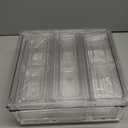 10 Pack Refrigerator Pantry Organizer Bins, Stackable Fridge Organizer Bins with Lids, Clear Plastic Food Storage Bins for Kitchen, Countertops, Cabinets, Fridge, Drinks, Fruits, Vegetable, Cereals