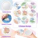 Y1tvei Spanish Watercolor Bible Mirrors - 36Pcs Watercolor Bible Verse Mini Compact Mirror Colorful Small Portable Round Pocket Mirror for Women Purse Christian Inspirational Church Party Favors Gifts