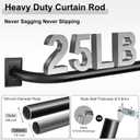 Hei!Dear 2 Pack Blackout Curtain Rod for Windows 48 to 84 inch (4-7Ft), Wrap Around Room Darkening Curtain Rods, 5/8" Samll Adjustable Modern Decorative Window rod,Black