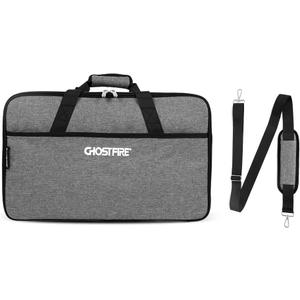GHOSTFIRE Guitar Pedal Board Bag Effect Pedalboard Bag Accessory Storage Bag Carry Case 20.1x11.8x5.1in
