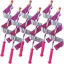 Fun Express Pink Plastic Ribbon Dancers (20") 6 Count - Adorable & Designs, Great Party Favors for Birthdays, Themed Parties & More
