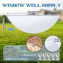 Vercraft 2 Pcs 39"L x 16"W Basement Window Well Covers with Mounting Clip Heavy-Duty Clear Polycarbonate Egress Window Cover Outside All-Weather Against Debris UV Resistant Protects Tear-Resistant