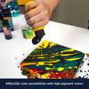 3 x BLUEBIRD Acrylic Pouring Paint, Black, 3.4 Fl Oz - Easy To Use & Ready To Pour Acrylic Paint for Canvas, Paper, Wood