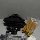 Upgrade Sturdy Shower Caddy Tension Pole Black and Gold Corner Shower Caddy 18/8 Stainless Steel Rustproof 4 Tier Adjustable Shelves for Bathtub Shampoo Accessories Storage Rack 32-122inch