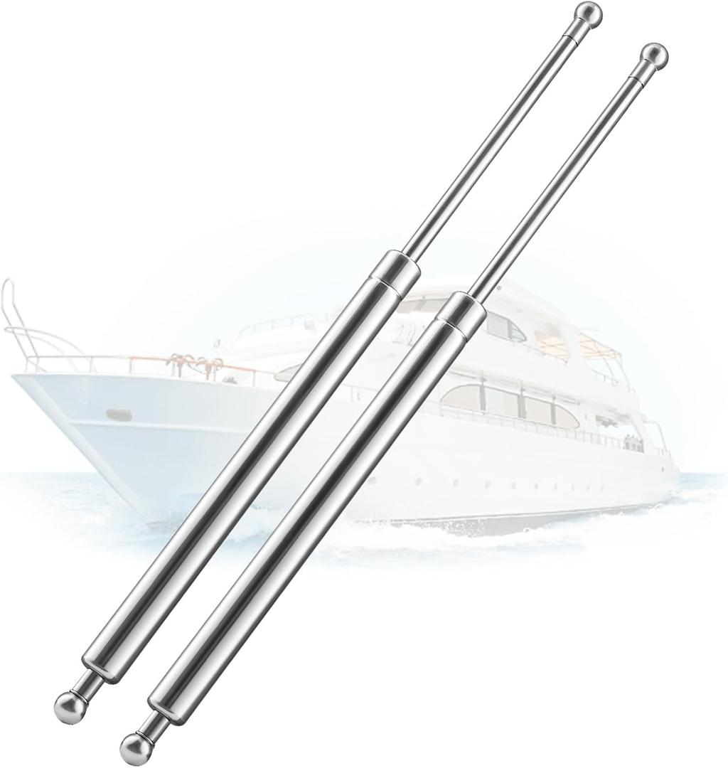 ARANA Marine Gas Struts Stainless Steel 20 inch 60 Lbs, C16-08260 20'' Boat Hatch Shocks Stainless 60 Pounds, Lift Support Springs for Tanning Bed Trap Door Garbage Box, 2 Pcs