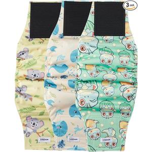 Washable Dog Diapers Male Reusable, Premium Belly Bands for Male Dogs Small, Pack of 3, High Absorbing Small Male Dog Pee Wraps for Doggie in Incontinence or Excitable Urination and Training(S