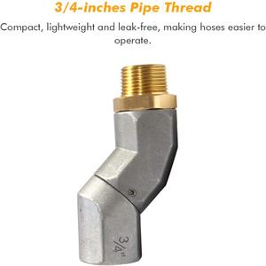 1 PC 3/4 Inch Fuel Swivel with Roating Connector Fuel Hose Connector NPT Connector Fuel Plane Swivel