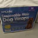 XPCARE 50 Count Disposable Male Dog Diapers, Male Dog Wraps,Super Absorbent Leak-Proof Fit (Medium)