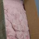 Lotus Karen Faux Fur Blanket Old Pink - Big Bubble Rabbit Fluff King Blankets for The Bed, Large Fluffy Fuzzy Cozy Blanket, Thick Furry Plush Shaggy Blankets, 108x90 Inches