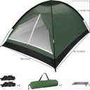 XL 1-Person Camping Dome Tent, Lightweight Waterproof Backpacking Camping Dome Tent with Weather-Resistant Rainfly & Carry Bag, Compact Outdoor Shelter for Hiking, Fishing, X-Large