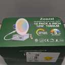 zouzai 12 Pack 6 Inch 5CCT UltraThin LED Recessed Ceiling Light with Junction Box, 2700K/3000K/3500K/4000K/5000K Selectable, 12W Eqv 110W,Dimmable, led can Lights ETL and Energy Star Certified