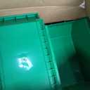 Akro-Mils 30260 AkroBins Plastic Storage Bins, Space-Saving Stackable Bins for Garage, Pantry, Craft Organization, 18" x 11" x 10", Green, 6-Pack