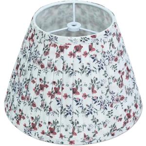 Muted Burgundy Floral Lamp Shades - 1 Pack, 5" Top x 9" Bottom x 6.2" H, Small Pleated Empire Lampshade for for Bedside & Table Lamps, Spider Fitter, No Assembly, Ideal for Cottage & Farmhouse Decor
