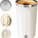 13.5 OZ Self Stirring Coffee Mug Automatic Mixing Cup Magnetic Stirring Coffee Mug (White)