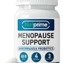 Menopause Probiotic Supplements for Women - 60 Billion CFU Akkermansia Probiotics for Hormone Balance, Night Sweats, Hot Flashes Relief, Gut Health - 60 Ct