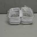 Hoolerry 4 Pcs Hard Clear Zipper Case Makeup Bags Plastic Pencil Pouch Transparent Storage Box Containers for Cosmetics, Snacks, Building Blocks, Puzzles(White,5 x 3 x 2 in)