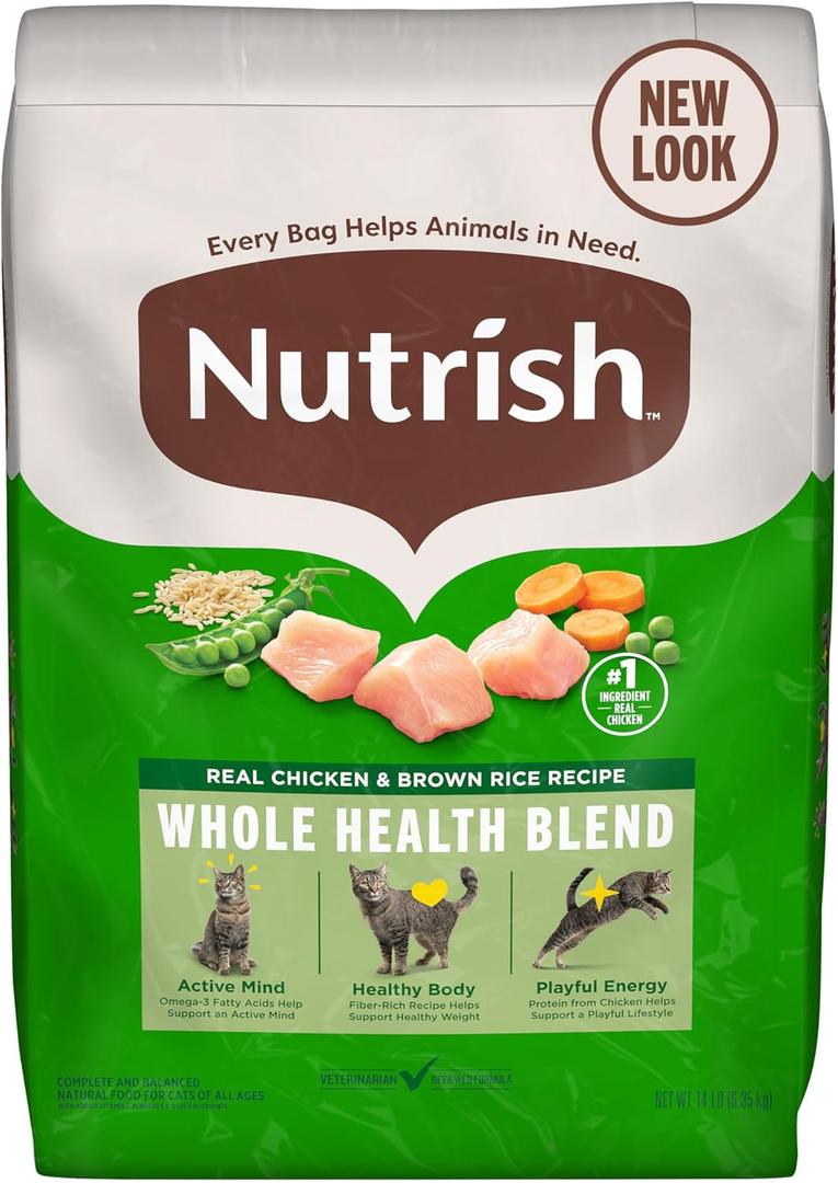 Nutrish Premium Natural Dry Cat Food, Real Chicken & Brown Rice Recipe, 14 Pounds (Packaging May Vary), (Rachael Ray Nutrish) (Best If Used By: Aug/04/2025) Nutrish Premium Natural Dry Cat Food, Real Chicken & Brown Rice Recipe, 14 Pounds (Packaging May Vary), (Rachael Ray Nutrish) (Best If Used By: Aug/04/2025)