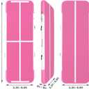 FBSPORT Inflatable Air Gymnastics Mat Training Mats 8 inches Thickness Gymnastics Tracks for Home Use/Training/Cheerleading/Yoga/Water with Pump, Rose, 13ftL*3.3ftW*8inH 