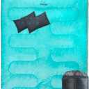 Teton Mammoth Queen Size Double Sleeping Bag- A Warm Bag The Whole Family can Enjoy  Great for Camping, Hunting and Base Camp. Compression Sack Included
