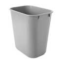 Rubbermaid Commercial Products Deskside Wastebasket/Trash Can, 3.25-Gallon/13-Quart, Gray, Plastic, for Bedroom/Bathroom/Office, Fits Under Desk/Sink/Cabinet