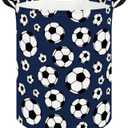 FXOLCSHE Laundry Hamper, Football Soccer Basket Kids Storage Basket, Kids Gift Basket, Waterproof foldable laundry basket, Boys soccer hamper (Soccer)