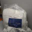 Bedsure Comforter Set Queen Size - GentleSoft 3 Pieces Double-Side Fleece Fluffy White Comforter Set, Cozy Striped Room Decor Aesthetic, Luxury Bedding Queen Size, 2 Pillowcases, 90x90 Inches (01 - Cream White)