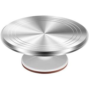 Kootek Aluminium Alloy Revolving Cake Stand 12 Inch Rotating Cake Turntable for Cake, Cupcake Decorating Supplies