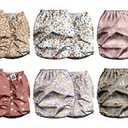 Mama Koala 2.0 Baby Cloth Diapers with AWJ Lining and Tummy Panel, Washable Reusable Pocket Diapers, 6 Pack with 6 Bamboo Diaper Inserts (Pink Woodland)
