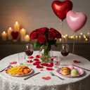 Patelai 100 Pcs Valentine's Day Paper Plates 9 Inch Heart Disposable Dinner Plates Valentine's Day Party Tableware for Dessert Candy Birthday Baby Shower Supplies Decorations(Heart Style)