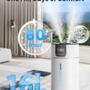 AreShark 4.2 Gal/16L Humidifier Large Room, Cool Warm Mist 2000ft Whole House Air Humidifiers for Bedroom, Plants, Adults, 60H Runtime, Humidity Setting, Easy to Clean, Top Fill, Extension Tube