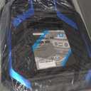 PIC AUTO Heavy Duty Rubber Floor Mats, Blue Aluminum Film Car Mats Set, Front and Rear Car Mats with Anti-Slip Backing, All Weather Protection, Trim-to-Fit for Automotive SUV, Sedan, Van