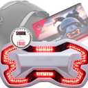 Brake Free Helmet Light - Smart Wireless Motorcycle Lights- Weatherproof LED Motorcycle Helmet Light - Lightweight & Aerodynamic Design - Smart Brake Detection - Single Button Operation - White