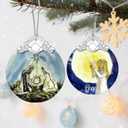 Stained Glass Nativity Ornament, Religious Christmas Ornaments, Christmas Decorations for Tree, Holiday Ornament, Christian Gifts, Religious Gifts, Gift Ideas & Xmas Gift