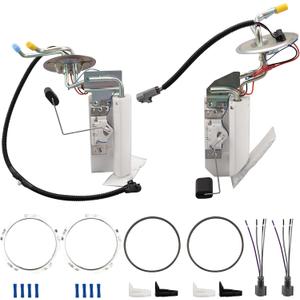 Front & Rear Fuel Pump Assembly Compatible with 1992 1993 1994 1995 1996 1997 Ford F-150 F-250 F-350 F-Super Duty 4.9L L6 5.0L 5.8L 7.5LV8 Gas Replace SP2005H SP2007H