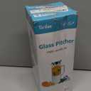 1.5 L Glass Pitcher with Lid Water Jug, Juice Jug, Glass Iced Tea Pitchers, Water Filter Pitcher for Coffee, Milk, Cold or Hot Beverages
